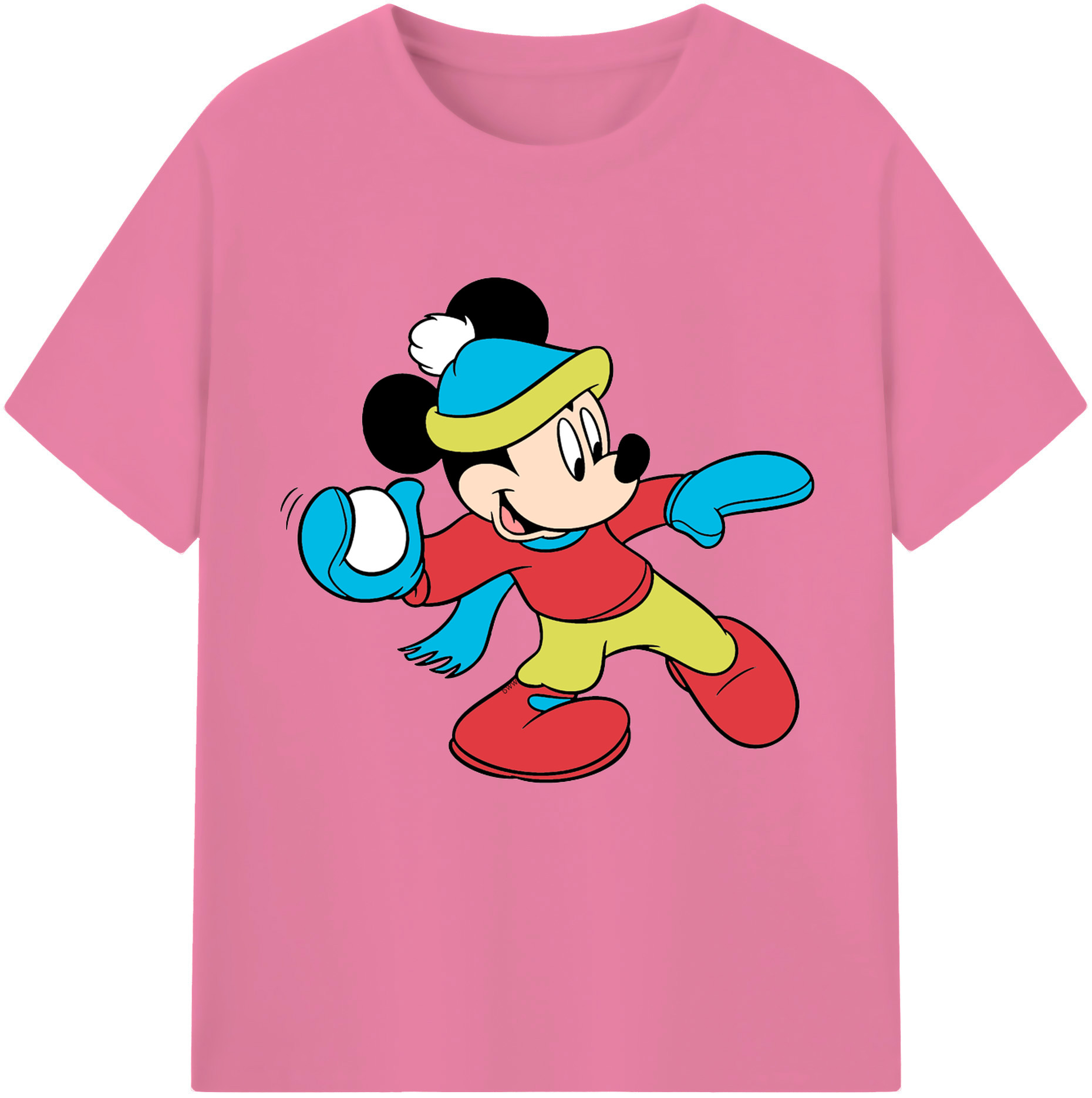 （画像用） ミッキーマウス Mickey Mouse 綿100％半袖Tシャツ（フロントプリント）